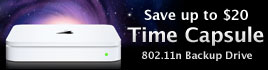 Save up to $20 on Apple's Time Capsule networked backup drive