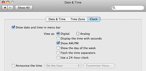 Modify the default clock in OS X's menu bar to show the full date