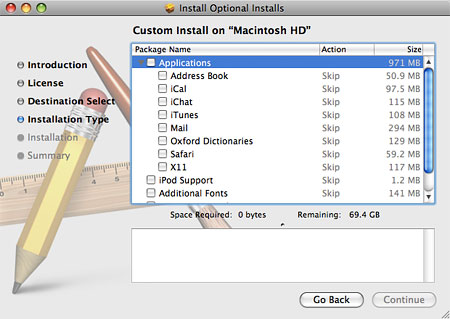Reinstall bundled apps from Leopard disc without reinstalling OS X
