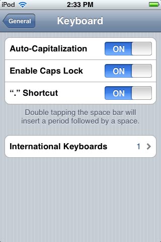 Keyboard shortcuts