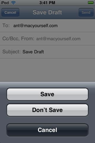 Save emails as drafts