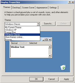 Go back in time to the Windows Classic theme
