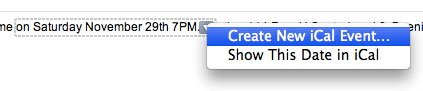Data detectors in Mac OS X Mail Data detectors in Mac OS X Mail