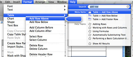 Searchable menu items in Leopard