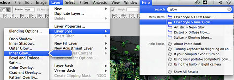 Searchable menu items in Leopard