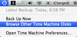 Browse other Time Machine volumess