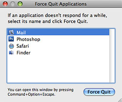 Force Quit programs in Mac OS X