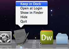 Keep in Dock