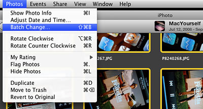 Batch Change images in iPhoto