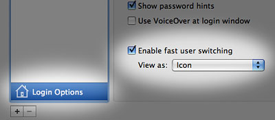 Enable fast user switching