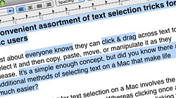 A convenient assortment of text selection tricks for Mac users