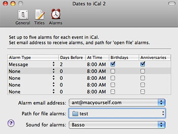 Dates to iCal Dates to iCal
