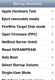 Startup Shortcuts for iPhone and iPod touch