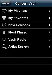 Concert Vault for iPhone