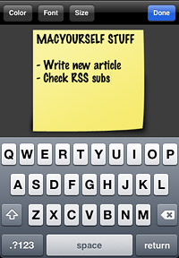 Sticky Notes for iPhone and iPod touch