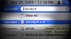 Perform quick calculations & get instant definitions with Spotlight