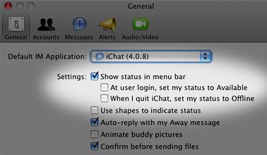 Continue receiving messages after quitting iChat