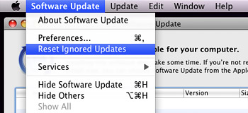 Reset Ignored Mac Software Updates