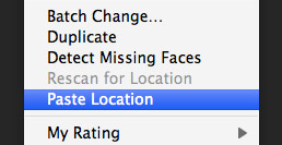 iPhoto copy and paste location