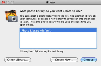 Manage multiple iPhoto libraries