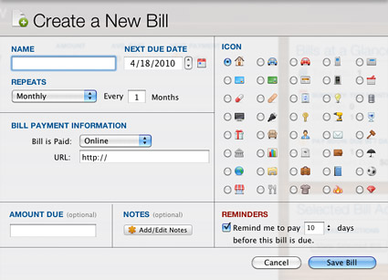 Chronicle 3 for Mac - Keep Track of Your Bills