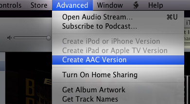 Convert to AAC and MP3 in iTunes