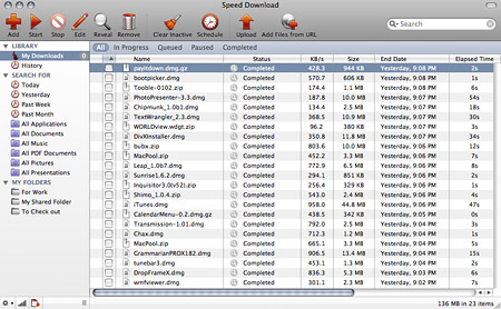 Speed Download - Download manager for Mac OS X