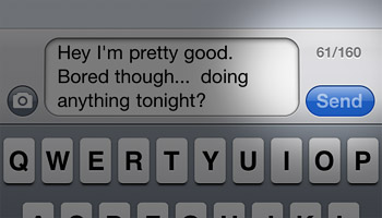 iPhone iOS 4 SMS Character Count iPhone iOS 4 SMS Character Count