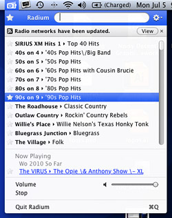 Radium - Listen to internet radio on your Mac menu bar