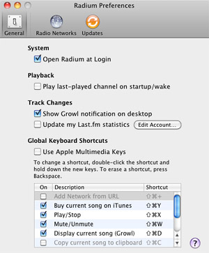 Radium - Listen to internet radio on your Mac menu bar