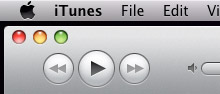 Horizontal traffic lights in iTunes 10