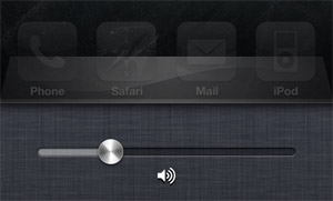 Convenient audio volume slider in iOS 4.2