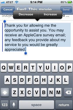 Quote Level in iOS 5 Mail app Quote Level in iOS 5 Mail app