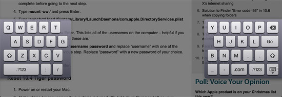 Split keyboard in iOS 5 for iPad Split keyboard in iOS 5 for iPad