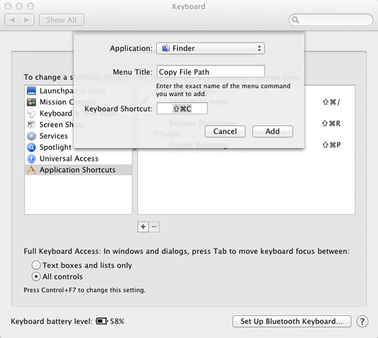 Copy file path to clipboard in Mac OS X 10.7 Lion