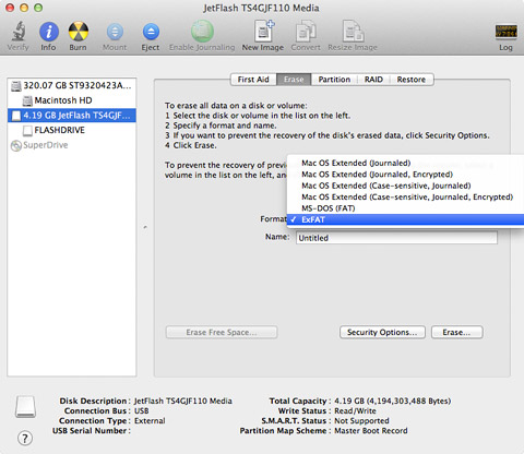 Format a drive using Disk Utility on a Mac